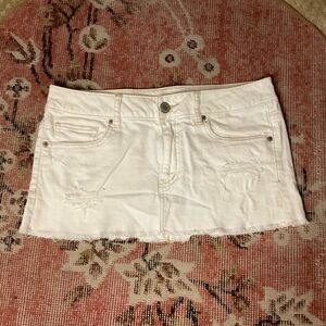 American Eagle Outfitters White Denim Mini Skirt